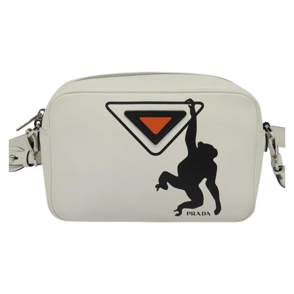 Prada Leather Shoulder Bag White